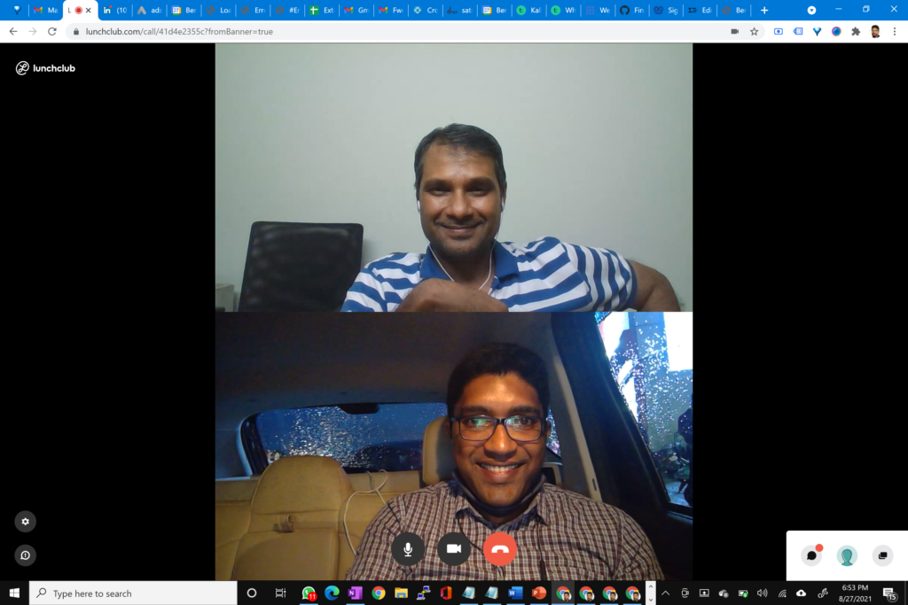 Lunch Club call with Mr. Mani